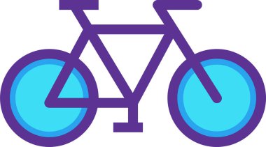 bisiklet düz vektör simgesi. 