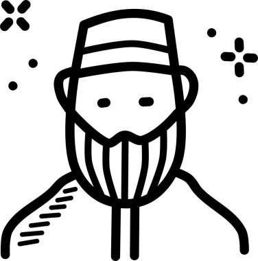 Çizgi film simgesinin vektör çizimi