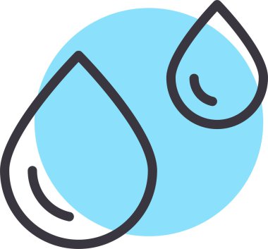 Su damlası. Basit resimleme