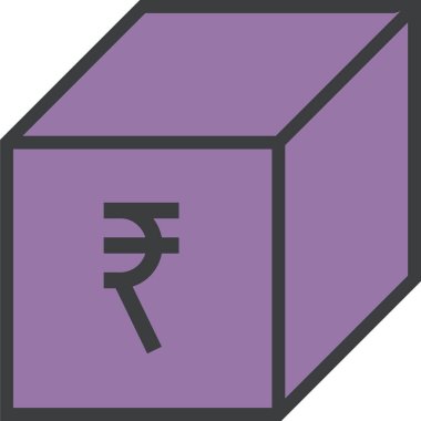 Rupi para birimi web simgesi, basit vektör illüstrasyonu 