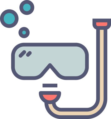 Dalış maskesi. Basit tasarım 