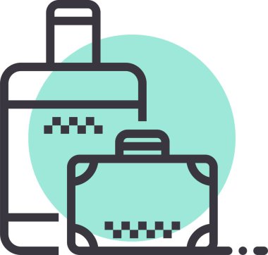 Çanta. Web simgesi basit illüstrasyon