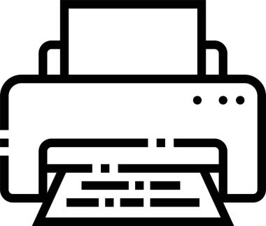 Yazıcı. Web simgesi basit illüstrasyon