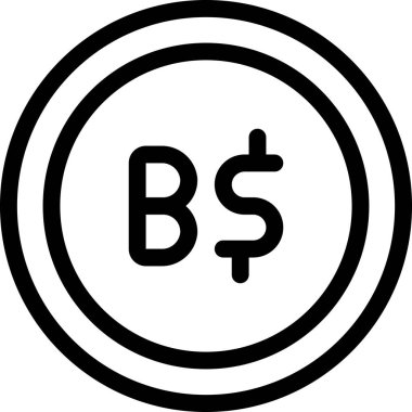 Brunei doları. Web simgesi vektör illüstrasyonu