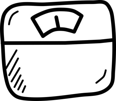 Ağırlık ölçekli ikon vektörü, saat işaretine uygun. renk sembolü çizimi