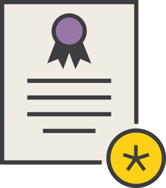 Bir belge dosya simgesinin vektör illüstrasyonu 