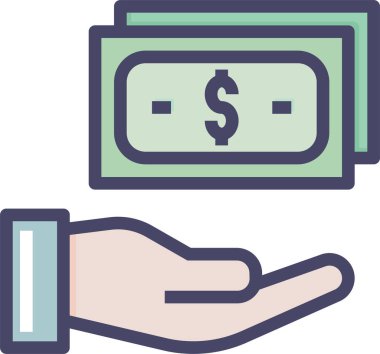 ödeme web simgesi, basit vektör illüstrasyonu