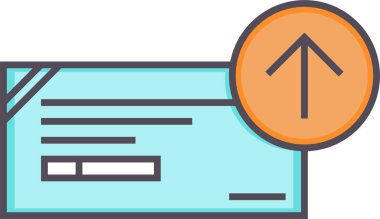 Web simgesi basit illüstrasyon gönder