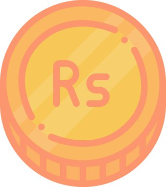 Rupi para birimi web simgesi, basit vektör illüstrasyonu 