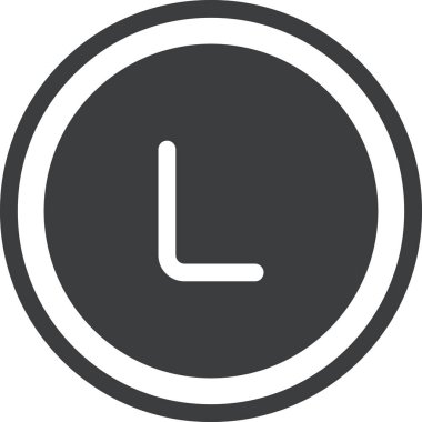 Saat web simgesi, basit vektör illüstrasyonu