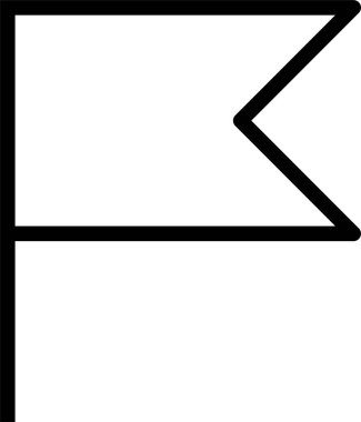 bayrak ikonu vektör illüstrasyonu 