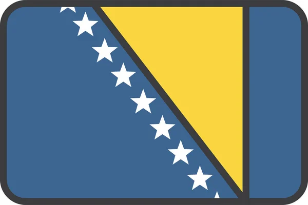 Bandera Bosnia Herzegovina Ilustración Vectorial — Archivo Imágenes Vectoriales