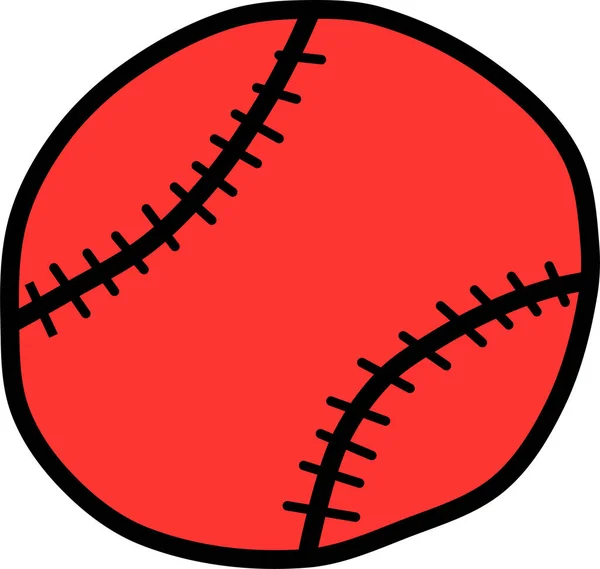 Icône Web Baseball Illustration Simple — Image vectorielle