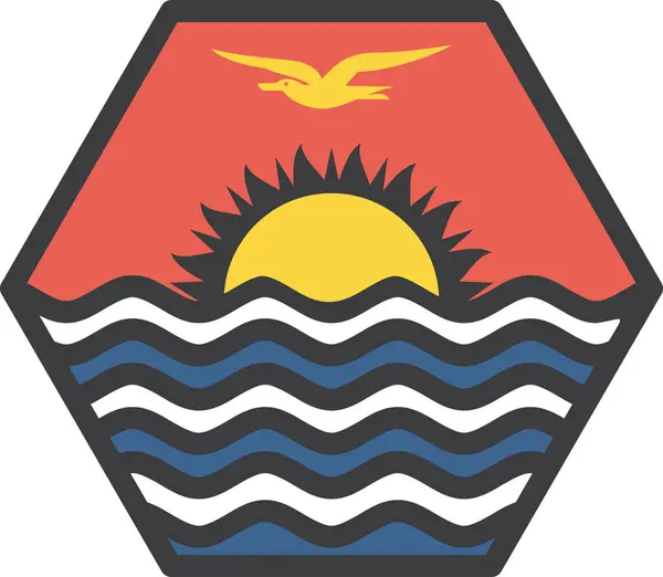 Кирибати Флаг Страны Векторная Иллюстрация — стоковый вектор