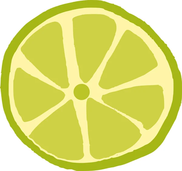 Ilustración Una Rodaja Limón — Vector de stock