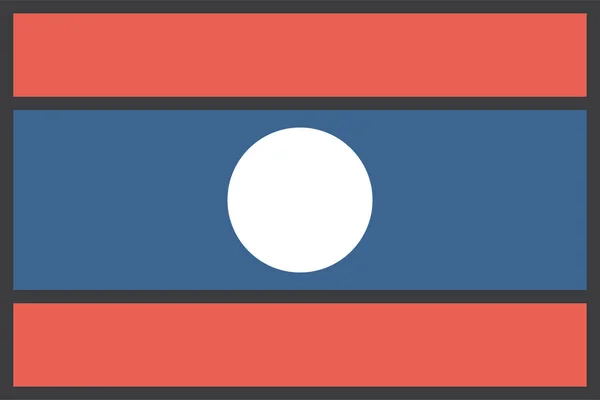 Laos Drapeau Pays Illustration Vectorielle — Image vectorielle