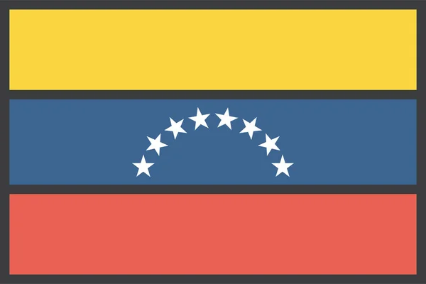 Флаг Венесуэлы Векторная Иллюстрация — стоковый вектор