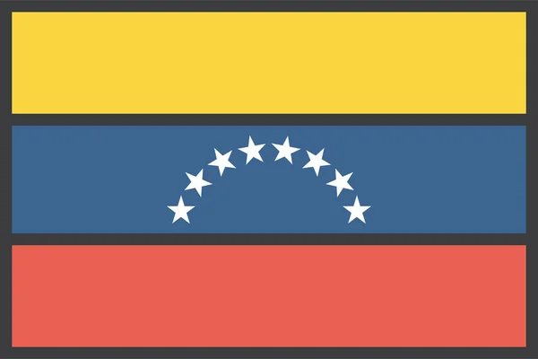 Venezuela Bandera Del País Ilustración Vectorial — Archivo Imágenes Vectoriales