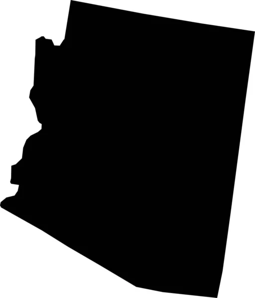 Illustrazione Vettoriale Bianco Nero Una Mappa Dello Stato Dell America — Vettoriale Stock