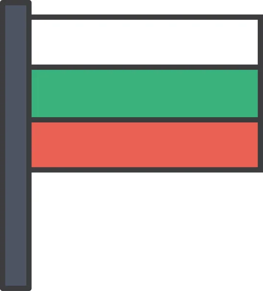 保加利亚国旗 矢量图解 — 图库矢量图片