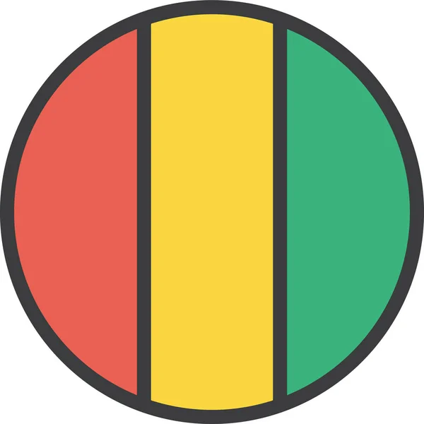 Guinejská Vlajka Vektorová Ilustrace — Stockový vektor