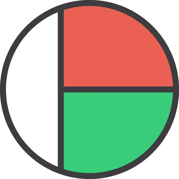 Madagaskarská Vlajka Země Vektorová Ilustrace — Stockový vektor