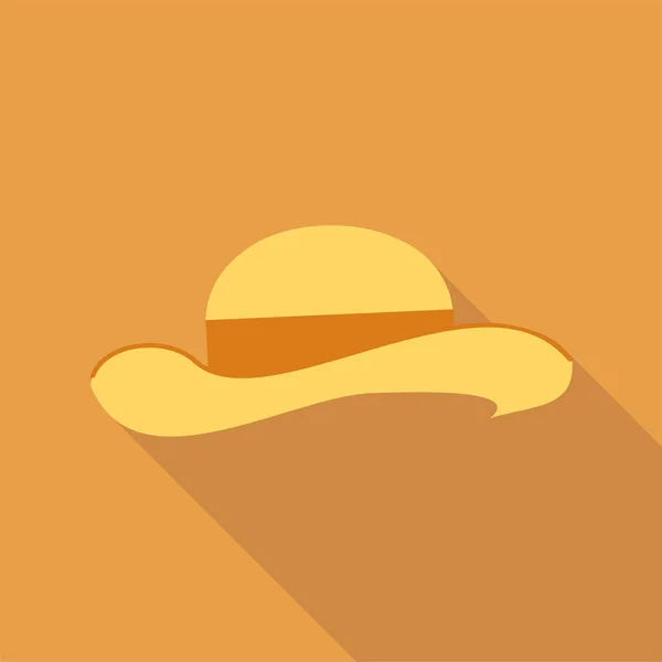 帽子图标 网页设计牛仔矢量符号的平面图解 — 图库矢量图片