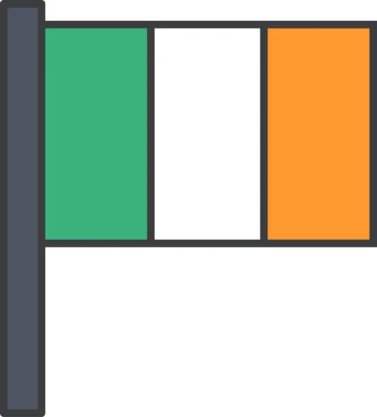 Flaga Kraju Irlandia Ilustracja Wektora — Wektor stockowy