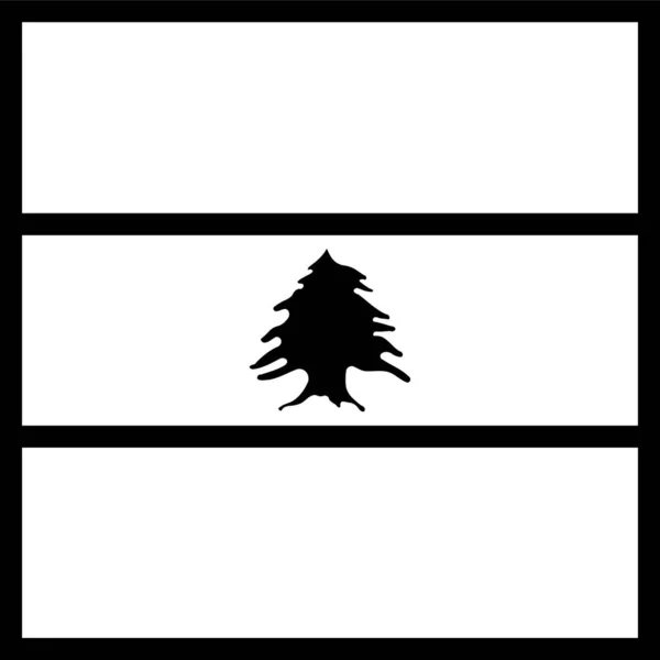 Bandeira País Lebanon Ilustração Vetorial — Vetor de Stock