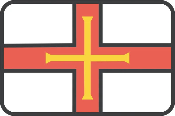 Guernsey Country Flag Vektorová Ilustrace — Stockový vektor