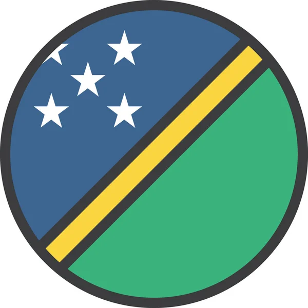 Solomon Island Country Flag Illustrazione Vettoriale — Vettoriale Stock