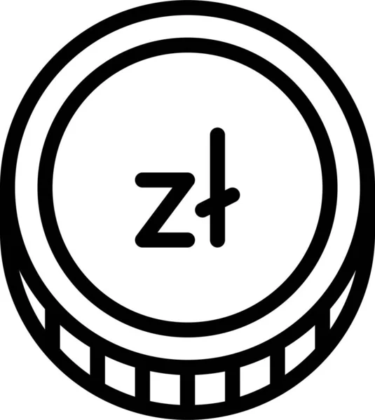Zloty Icona Web Semplice Illustrazione — Vettoriale Stock