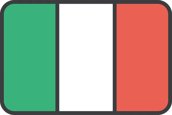 Italia Bandera Del País Ilustración Vectorial — Archivo Imágenes Vectoriales