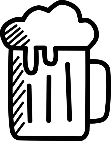 Cerveza Icono Web Ilustración Simple — Archivo Imágenes Vectoriales