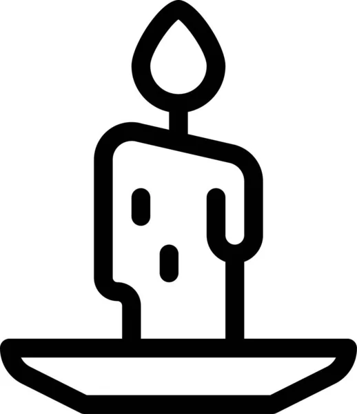 Kerze Web Symbol Einfache Illustration — Stockvektor