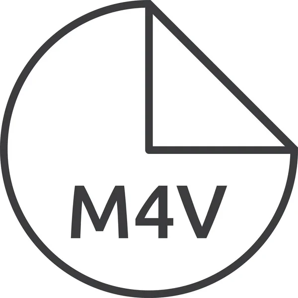 Vectorillustratie Van M4V Bestandsformaat — Stockvector