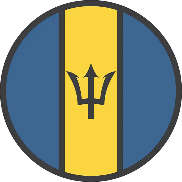 Barbados Flagge Vektorillustration — Stockvektor