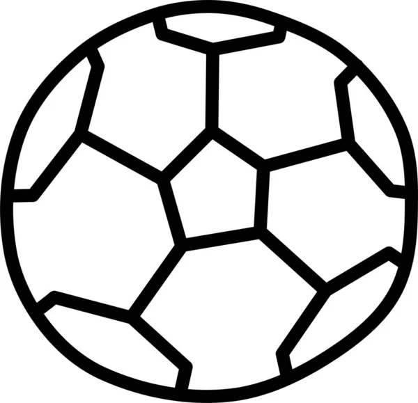 Ποδόσφαιρο Web Εικονίδιο Απλή Απεικόνιση — Διανυσματικό Αρχείο