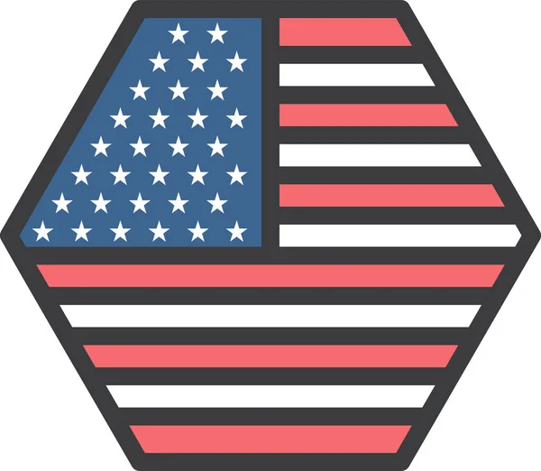 Usa Country Flag Illustrazione Vettoriale — Vettoriale Stock