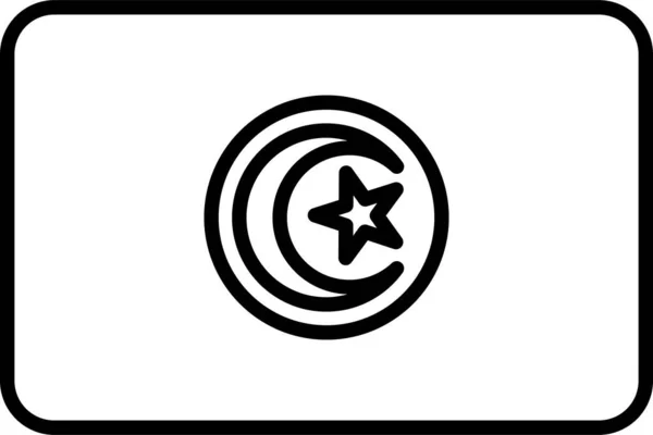 Tunisia Country Flag Vektorillustration — Stockvektor