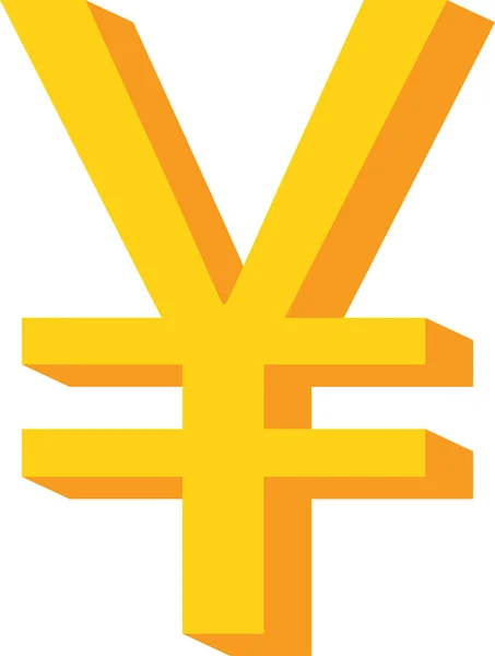 Yen Currency Web Icon Simple Vector Illustration — Stock Vector