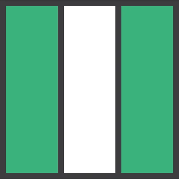 Nigeria Bandera Del País Ilustración Vectorial — Vector de stock