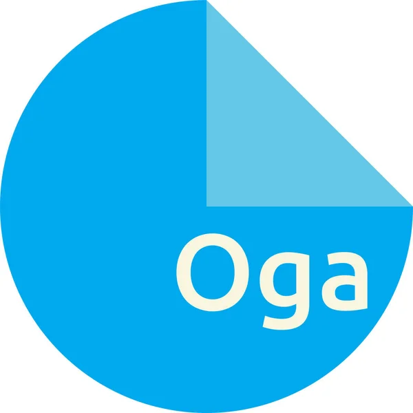 Ilustração Vetorial Formato Arquivo Oga — Vetor de Stock