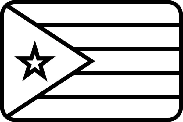 Прапор Країни Пуерто Рико Векторні Ілюстрації — стоковий вектор