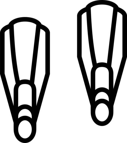 Flossen Web Symbol Einfache Illustration — Stockvektor