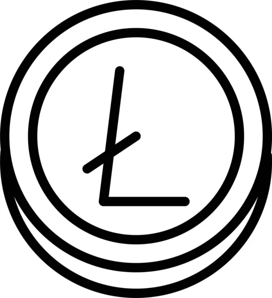 Litecoin Web Ikona Prosta Konstrukcja Wektor — Wektor stockowy