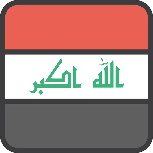 Iraq Landeflag Vektorillustration – Stock-vektor