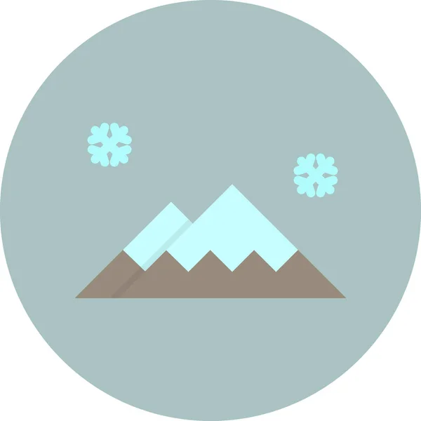 Mountain Web Icon Einfache Illustration — Stockvektor