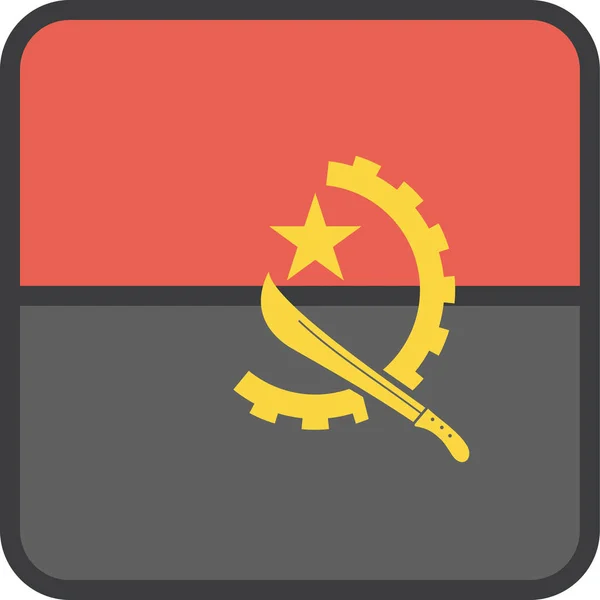 安哥拉国旗 矢量图解 — 图库矢量图片
