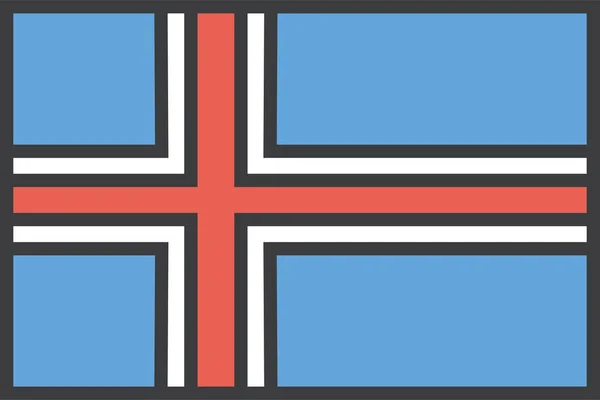 Ijsland Land Vlag Vector Illustratie — Stockvector